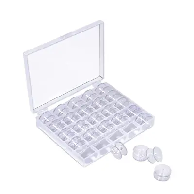Prazne bobine za šivalne stroje plastične 25 kom Transparent