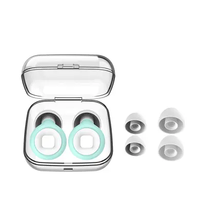 Mehki enoslojni silikonski čepki za zmanjševanje hrupa z ušesnimi čašicami Blue