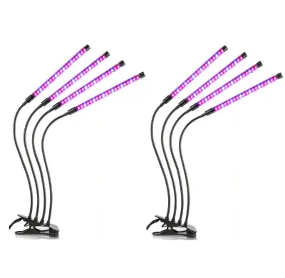 Svetilka za rastline / osvetlitev rastlin s 4 fleksibilnimi LED fluorescentnimi cevmi   2-paket