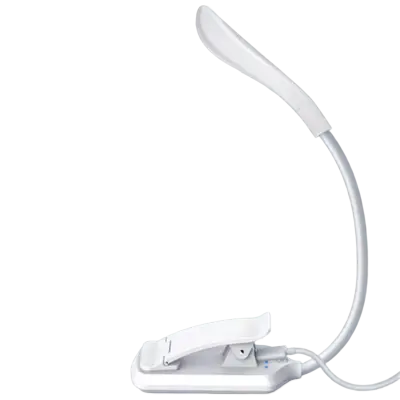 Bralna svetilka, LED svetilka za knjige s 3 načini osvetlitve, za ponovno polnjenje White