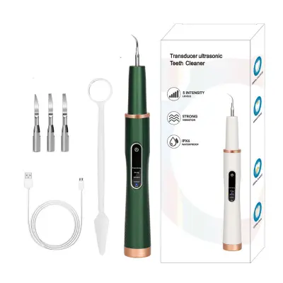 Ultrazvočni odstranjevalec zobnega kamna in 4 čistilne glave Green