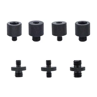 Stativ za kamero z vijačnim adapterjem 1/4" na 3/8", 6-delni Black
