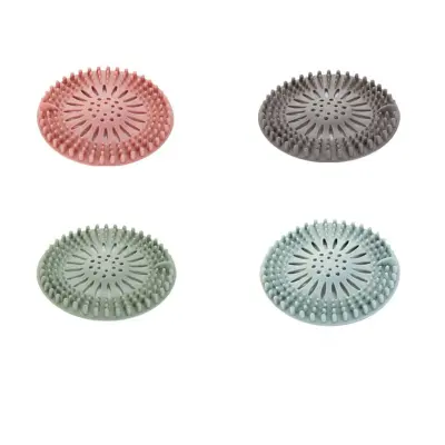 Hair Catcher pokrov odtoka za prho roza/modra/zelena/siva 4 kosi