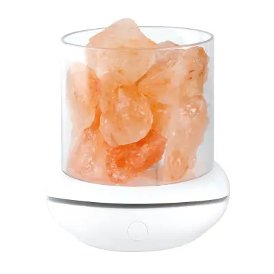Svetilka iz solnega kamna USB Aromatherapy bela/oranžna