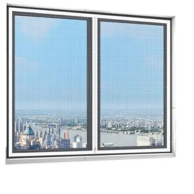 Mrežasta zavesa iz steklenih vlaken z zadrgo - preprečuje mrčes 120x120 cm White