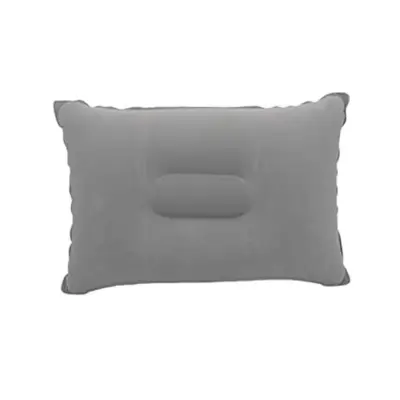 Napihljiva blazina iz pliša/PVC - siva