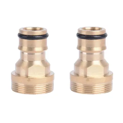 2-paketna spojka za pipo 4/6 nastavek z notranjim in zunanjim navojem Yellow