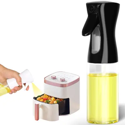 Steklena razpršilna steklenica za olje 200 ml Black