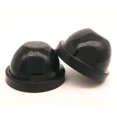 2 paketa gumijastih, na vročino odpornih LED žarometov, avtomobilskega pokrova proti prahu Black 8 cm/5,2 cm