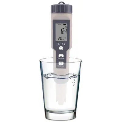 4-v-1 digitalni vodomer za slanost, TDS, EC, temperaturo