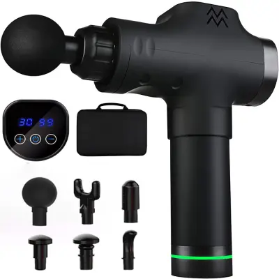 Masažna pištola za profesionalno masažo 6 prestav Črna