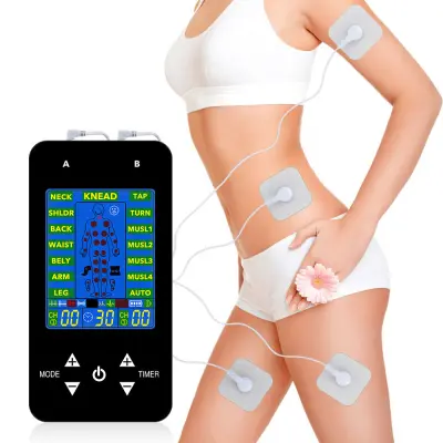 TENS stroj/Mišični stimulator s 15 masažnimi načini Black