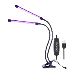 Svetilka za rastline / osvetlitev za rastline z 2 fleksibilnima LED fluorescenčnima cevema