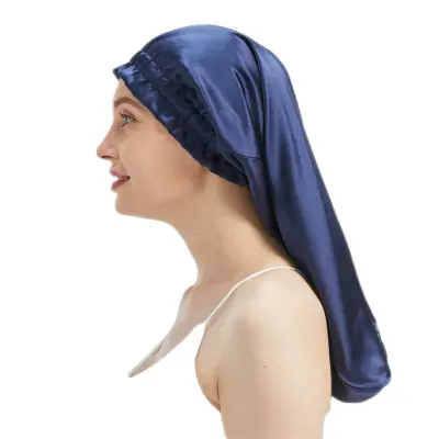 Spalna kapa iz 100% svile Mulberry DarkBlue
