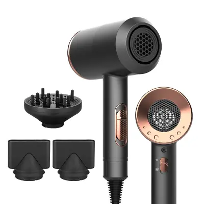 Sušilnik za lase z difuzorjem in koncentratorjem 5 hitrosti Black