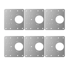 Plošča za popravilo pohištvenih tečajev 9x9 cm iz nerjavečega jekla 6-Pack