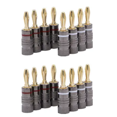 Banana čep pozlačen 4 mm   16-paket