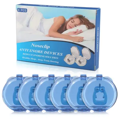 Magnetna sponka za nos proti smrčanju 6 kosov Blue
