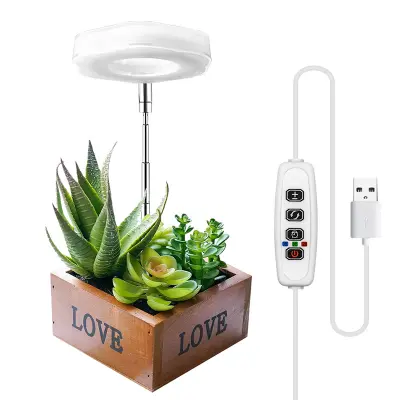 Hexagon Grow Lights za sobne rastline Toplo bela/bela
