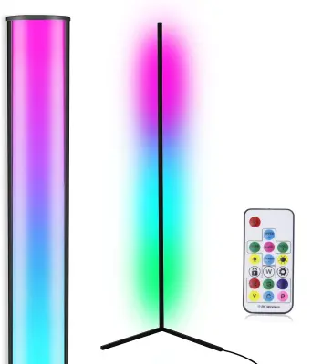 LED talna svetilka kotna svetilka RGB spreminjanje barve črna
