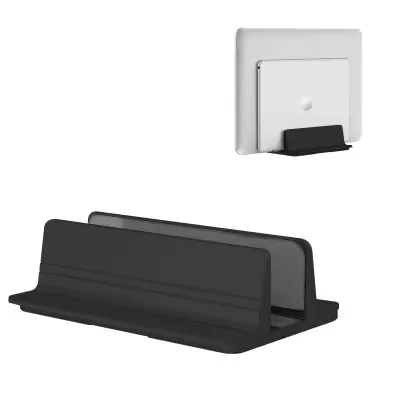 Nastavljivo navpično stojalo za prenosni računalnik Črne barve