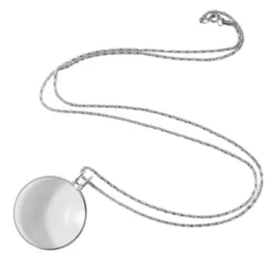 Ogrlica s povečevalnim steklom 5X Silver