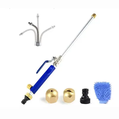 Jet Power Washer Visokotlačni čistilnik za vrtno cev 2 šobi 3/4" Blue