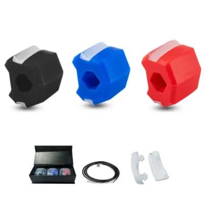 Trenažer čeljusti Jawline vaditelj v paketu 3 silikonov