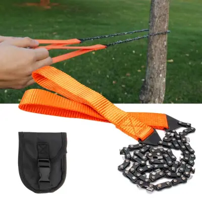 Prenosna verižna žaga, Žepna žaga, Žaga za preživetje (1x verižna žaga + 1x torba) | TREKSAW