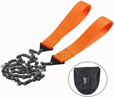 Prenosna verižna žaga, Žepna žaga, Žaga za preživetje (1x verižna žaga + 1x torba) | TREKSAW