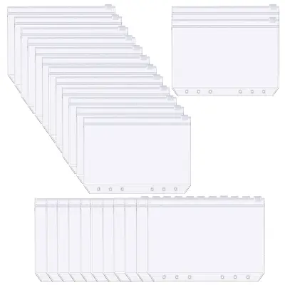 A5 PVC torbica na zadrgo za registrator s 6 obročki   25 paketov