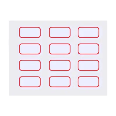 10 listov nalepk z nalepkami