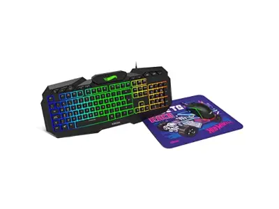 Krom set tipkovnice, miška in miška podloga vroča platišča Edition Kustom-NxkromKustomhw- RGB membranska tipkovnica, miška 7200 DPI optični senzor, me