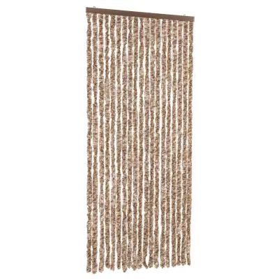 vidaXL Zavesa proti mrčesu temno rjava 56x200 cm šenilja