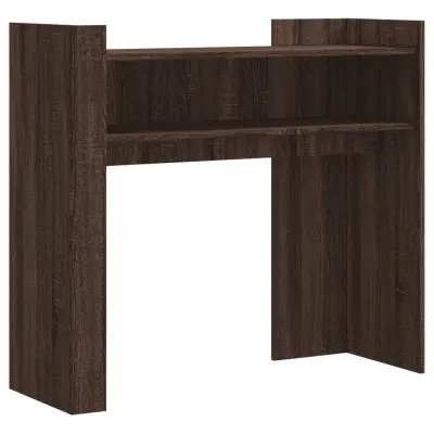 vidaXL Konzolna mizica rjavi hrast 100x35x90 cm inženirski les