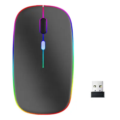 Brezžična Bluetooth miška USB polnjenje SilverGrey