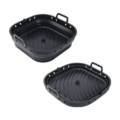 Kvadratni 8,5-palčni silikonski pekač Black