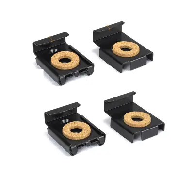 Železne sponke za ogledala, 4 kosi Black