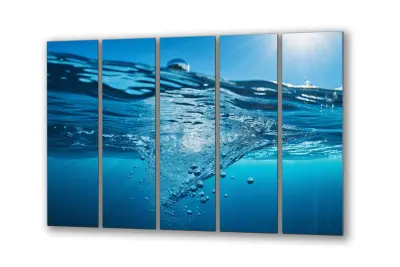 Slika na steklu vodna narava taffy za kuhinjo okrasna slika 200x110 cm