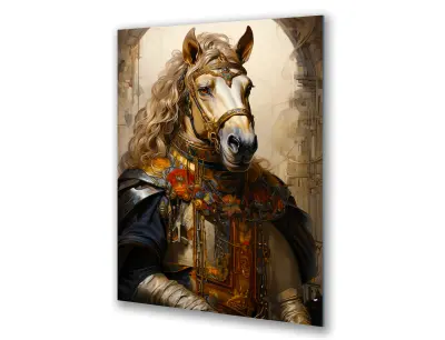 Slika na steklu konj leto konja kitajski horoskop okrasna slika 83x130 cm
