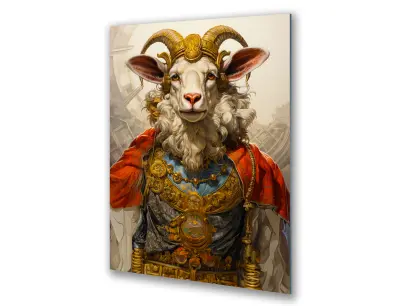 Slika na steklu leto koze kitajski horoskop okrasna slika 60x90 cm