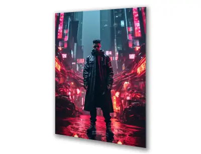 Slika na steklu anime manga city character okrasna slika 83x130 cm