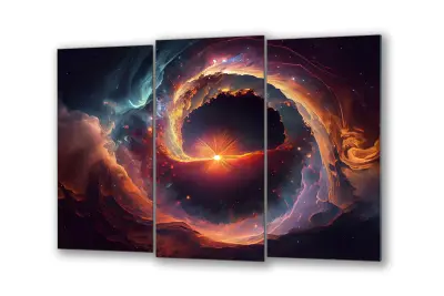 Slika na steklu vesolje vesolje planeti nebo okrasna slika 151x95 cm