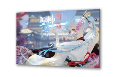 Slika na steklu japan anime girl manga okrasna slika 36x23 cm