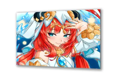 Slika na steklu anime manga anime lik deklice okrasna slika 36x23 cm