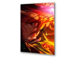 Slika na steklu anime face manga warrior okrasna slika 60x90 cm