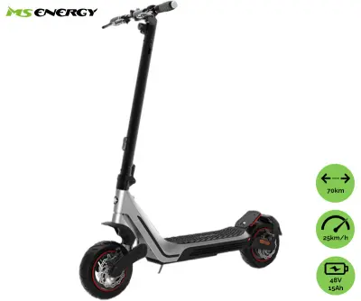 Električni skiro MS ENERGY MENTOR, 500 W, do 70 km, srebrno črn (Titanium Steel)