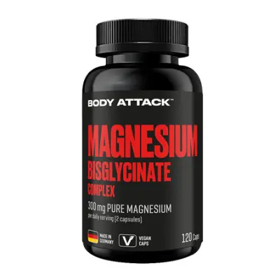 Body Attack Magnesium Bisglycinate, 120 kapsul