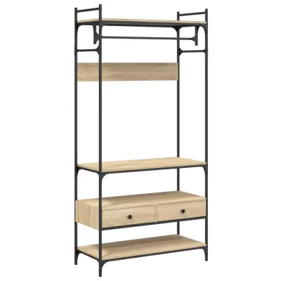 vidaXL Omara s predali sonoma hrast 89x39x184,5 cm konstruiran les
