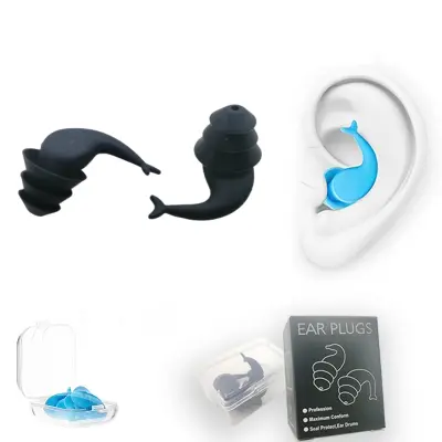 Troslojni ušesni čepki Black